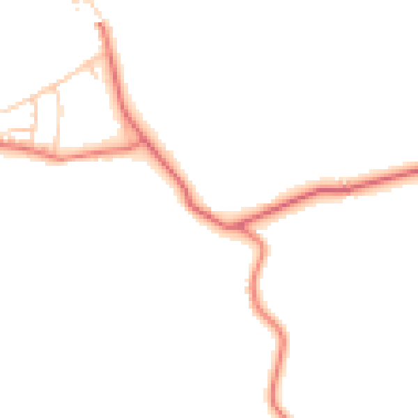 Daytime road noise heatmap for NE41 8JE