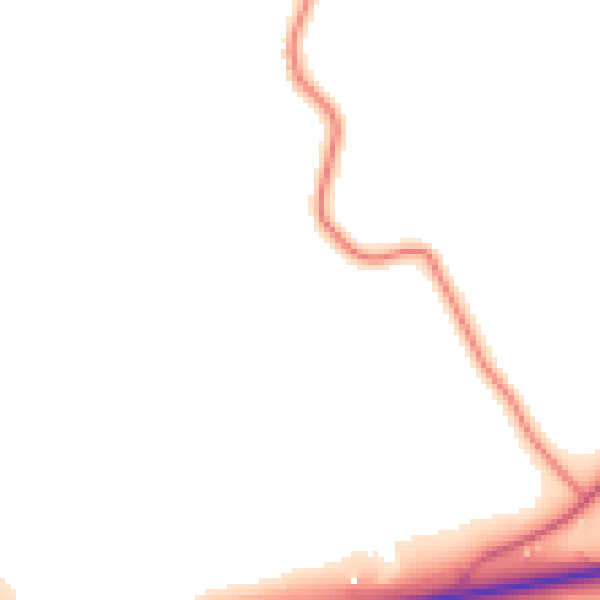 Daytime road noise heatmap for NE41 8JL
