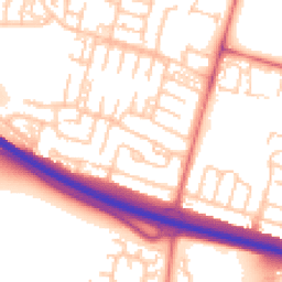 Daytime road noise heatmap for NE5 1AA