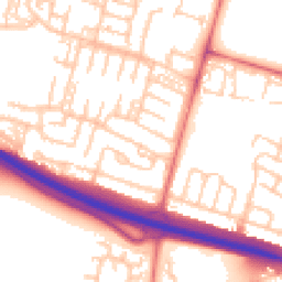 Daytime road noise heatmap for NE5 1AB