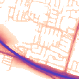 Daytime road noise heatmap for NE5 1AH