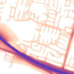 Daytime road noise heatmap for NE5 1AJ