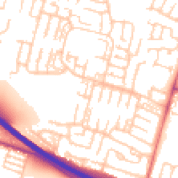 Daytime road noise heatmap for NE5 1AL