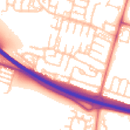 Daytime road noise heatmap for NE5 1AP