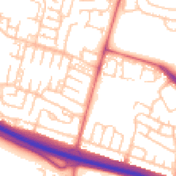 Daytime road noise heatmap for NE5 1AU