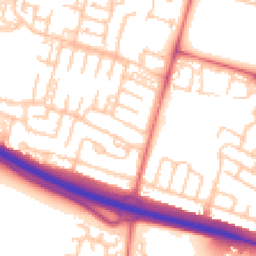 Daytime road noise heatmap for NE5 1AX