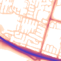 Daytime road noise heatmap for NE5 1BD