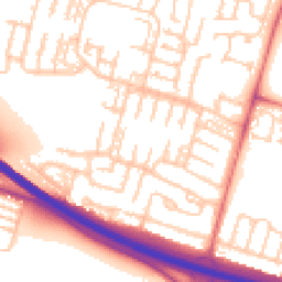 Daytime road noise heatmap for NE5 1BH