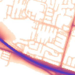 Daytime road noise heatmap for NE5 1BJ
