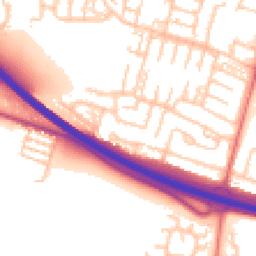 Daytime road noise heatmap for NE5 1BN