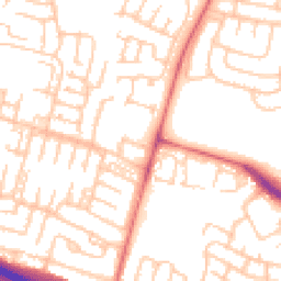 Daytime road noise heatmap for NE5 1DE