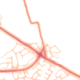 Daytime road noise heatmap for NE5 1DJ