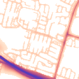 Daytime road noise heatmap for NE5 1ED