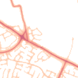 Daytime road noise heatmap for NE5 1NZ