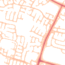 Daytime road noise heatmap for NE5 1SH