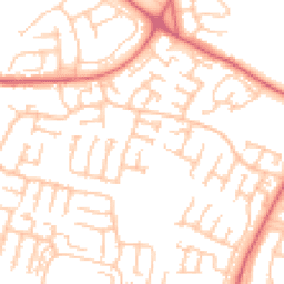 Daytime road noise heatmap for NE5 1TS