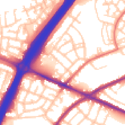 Daytime road noise heatmap for NE5 2AD