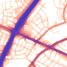 Daytime road noise heatmap for NE5 2AE