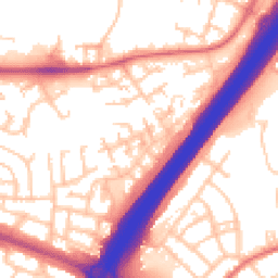 Daytime road noise heatmap for NE5 2AF