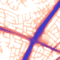 Daytime road noise heatmap for NE5 2AP