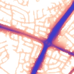 Daytime road noise heatmap for NE5 2BN