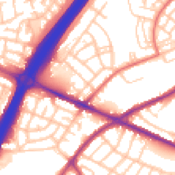 Daytime road noise heatmap for NE5 2BT