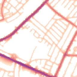 Daytime road noise heatmap for NE5 2EU