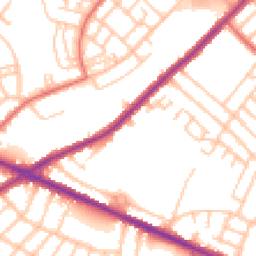 Daytime road noise heatmap for NE5 2HN