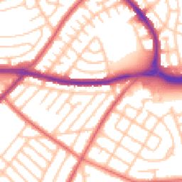 Daytime road noise heatmap for NE5 2HS