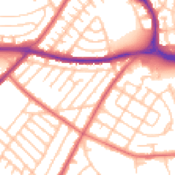 Daytime road noise heatmap for NE5 2JA