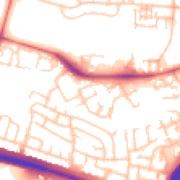 Daytime road noise heatmap for NE5 2JG
