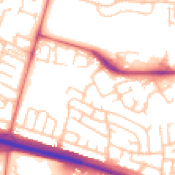 Daytime road noise heatmap for NE5 2JS