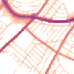 Daytime road noise heatmap for NE5 2RT