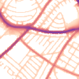 Daytime road noise heatmap for NE5 2SA