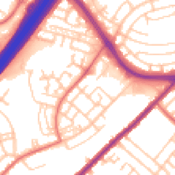 Daytime road noise heatmap for NE5 2SR