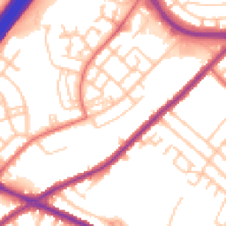 Daytime road noise heatmap for NE5 2TQ