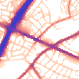 Daytime road noise heatmap for NE5 2UR