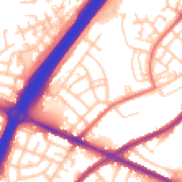 Daytime road noise heatmap for NE5 2XS
