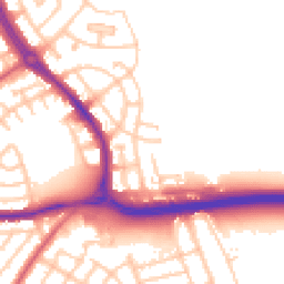 Daytime road noise heatmap for NE5 3AY