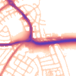 Daytime road noise heatmap for NE5 3DD