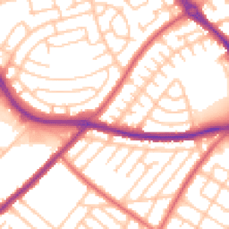 Daytime road noise heatmap for NE5 3JT