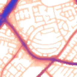Daytime road noise heatmap for NE5 3PS
