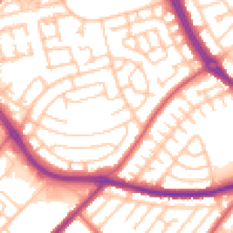 Daytime road noise heatmap for NE5 3QP