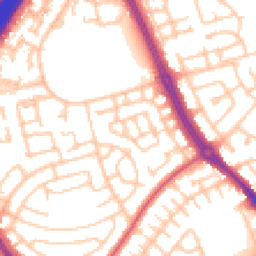 Daytime road noise heatmap for NE5 3QY