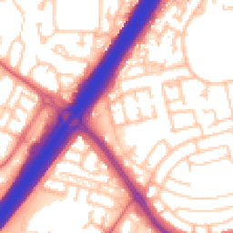 Daytime road noise heatmap for NE5 3RE