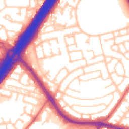 Daytime road noise heatmap for NE5 3RF