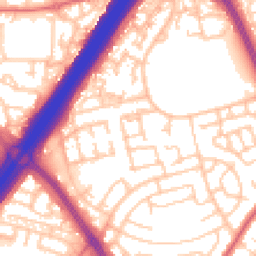 Daytime road noise heatmap for NE5 3ST