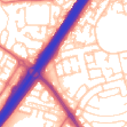 Daytime road noise heatmap for NE5 3TE