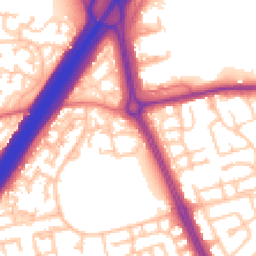 Daytime road noise heatmap for NE5 3UG