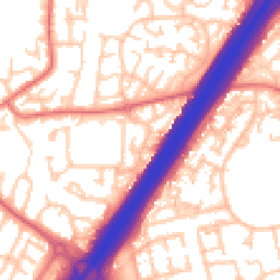 Daytime road noise heatmap for NE5 4BG